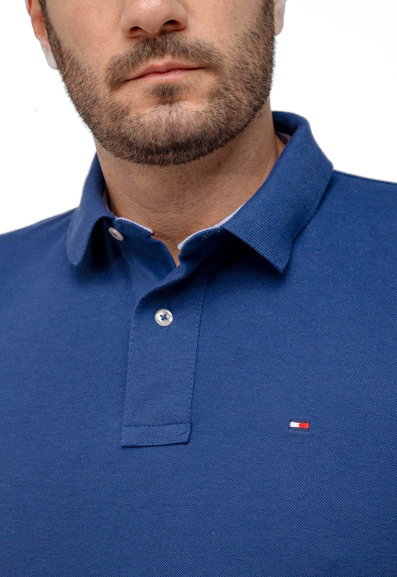 POLO TOMMY HILFIGER CUSTOM FIT - AZUL