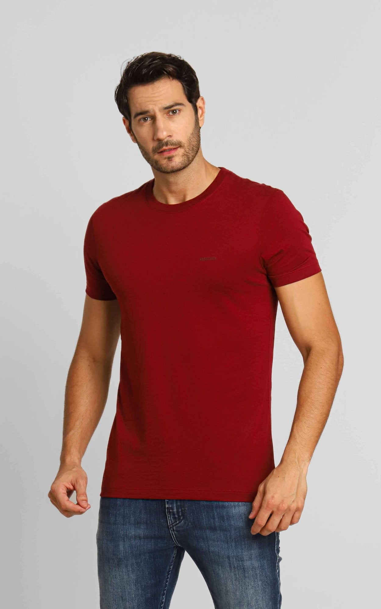 CAMISETA DIESEL SLIM LOGO PEITO - VINHO