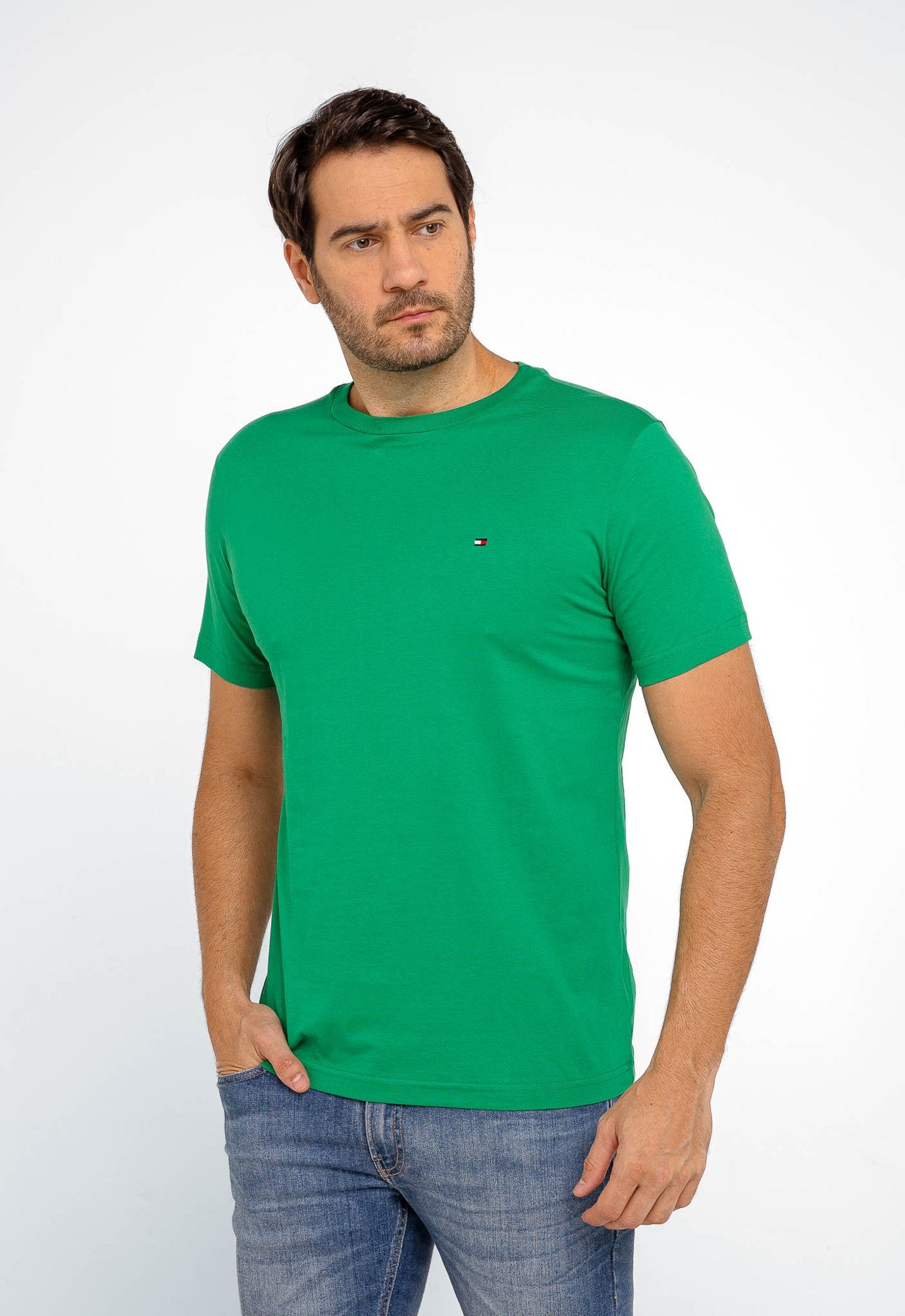 CAMISETA TOMMY HILFIGER BÁSICA - VERDE