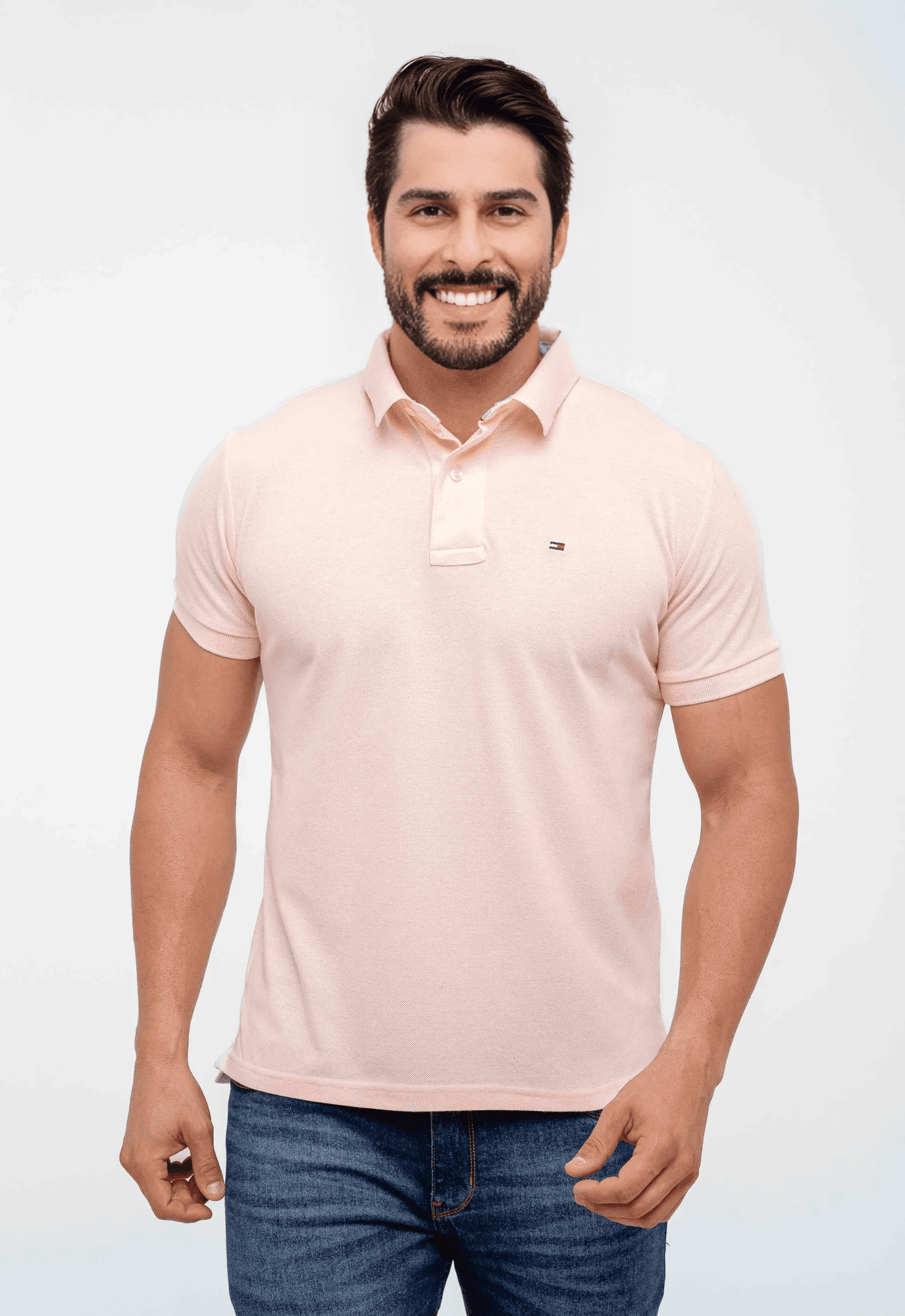 POLO TOMMY HILFIGER CUSTOM FIT - ROSA