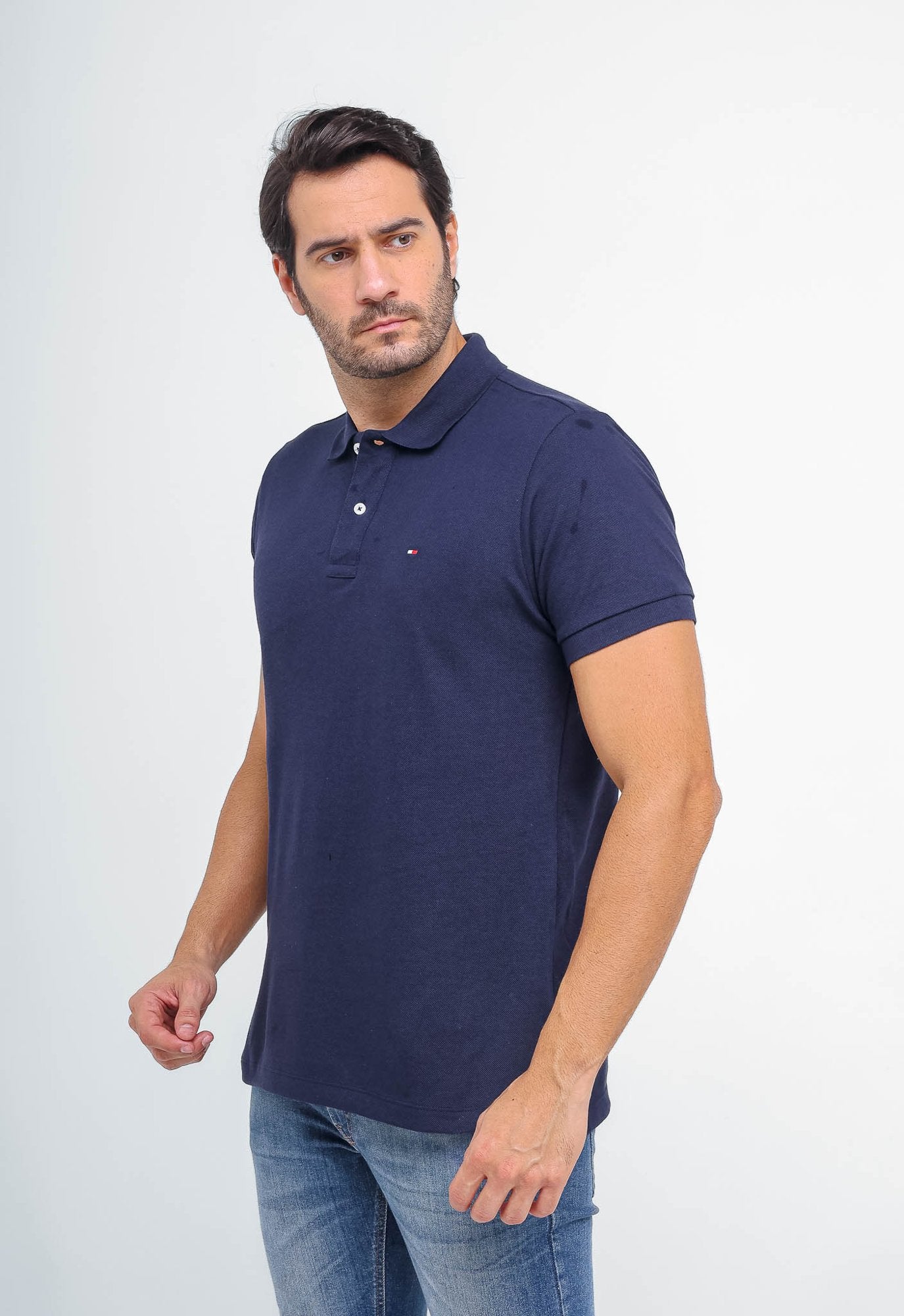 POLO TOMMY HILFIGER CUSTOM FIT - MARINHO