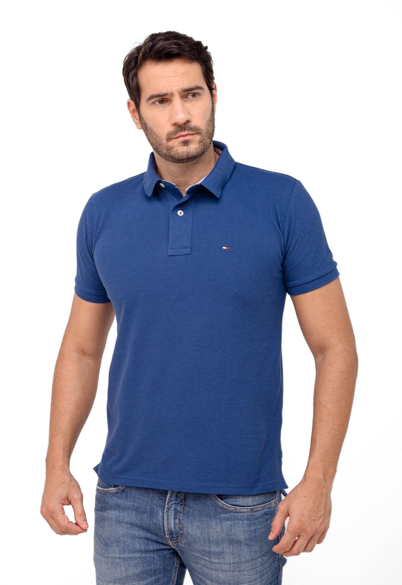 POLO TOMMY HILFIGER CUSTOM FIT - AZUL