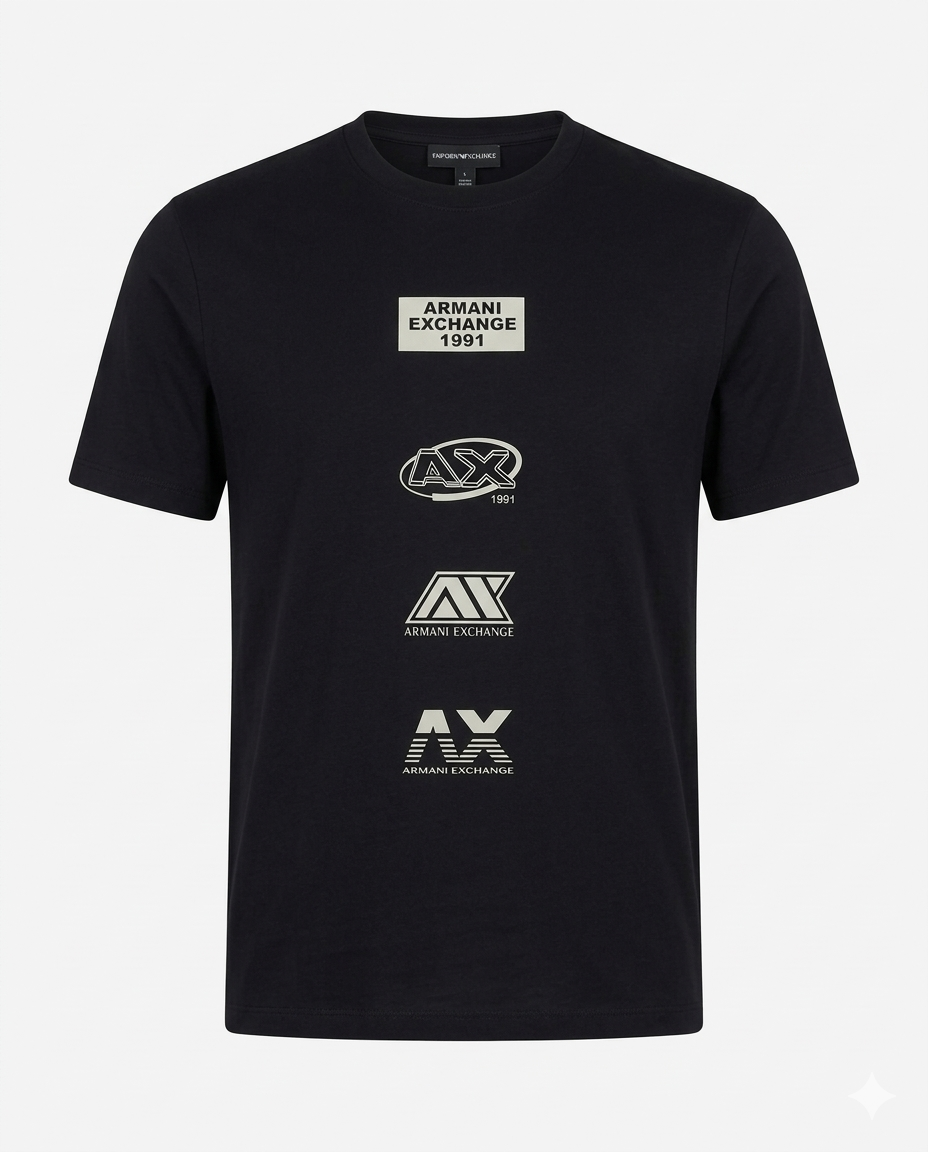 Camiseta Empório Armani Styles Peruana Pima - Preto