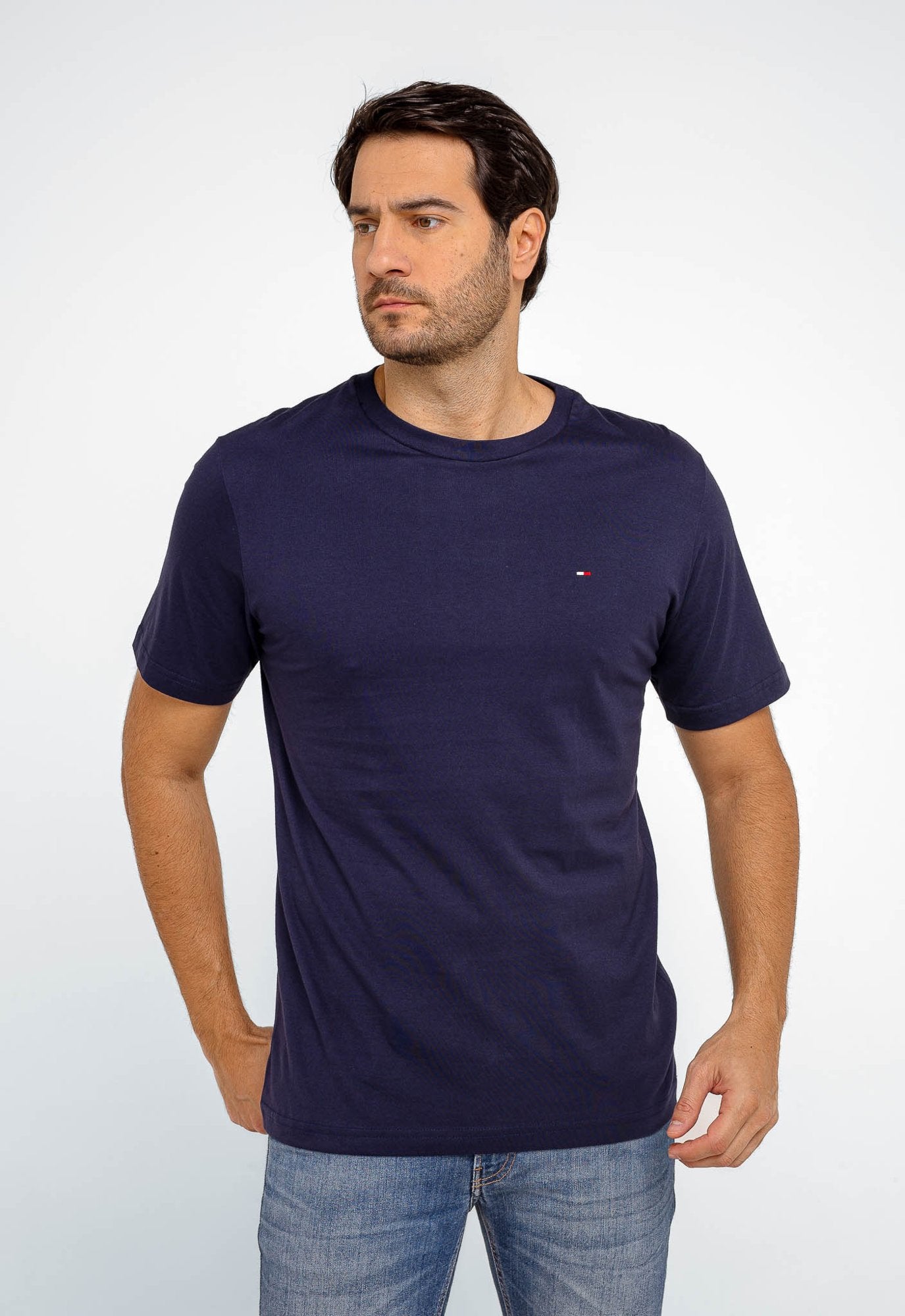 CAMISETA TOMMY HILFIGER BÁSICA - AZUL MARINHO