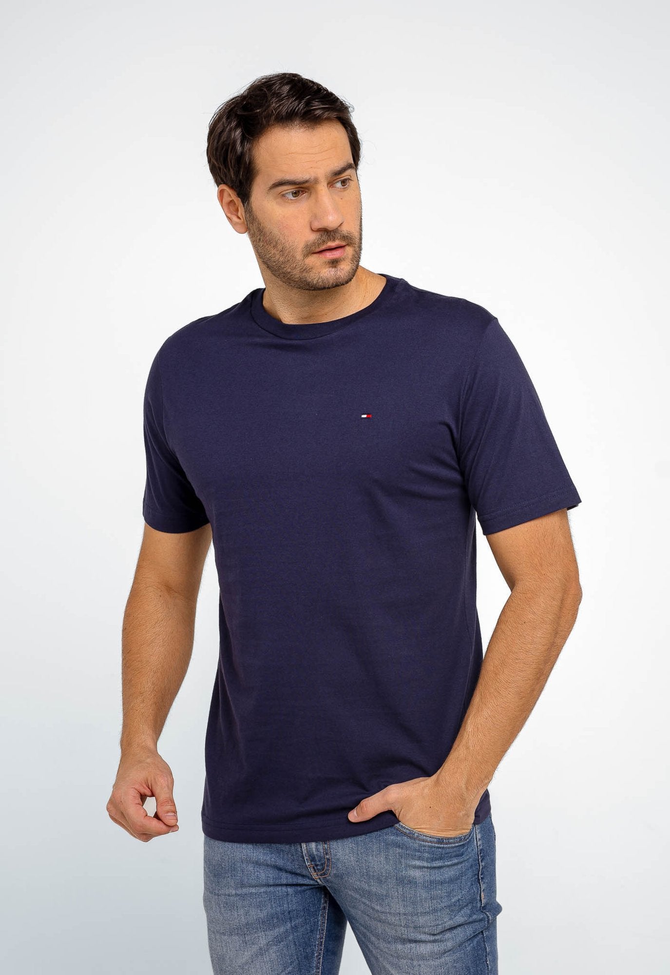 CAMISETA TOMMY HILFIGER BÁSICA - AZUL MARINHO