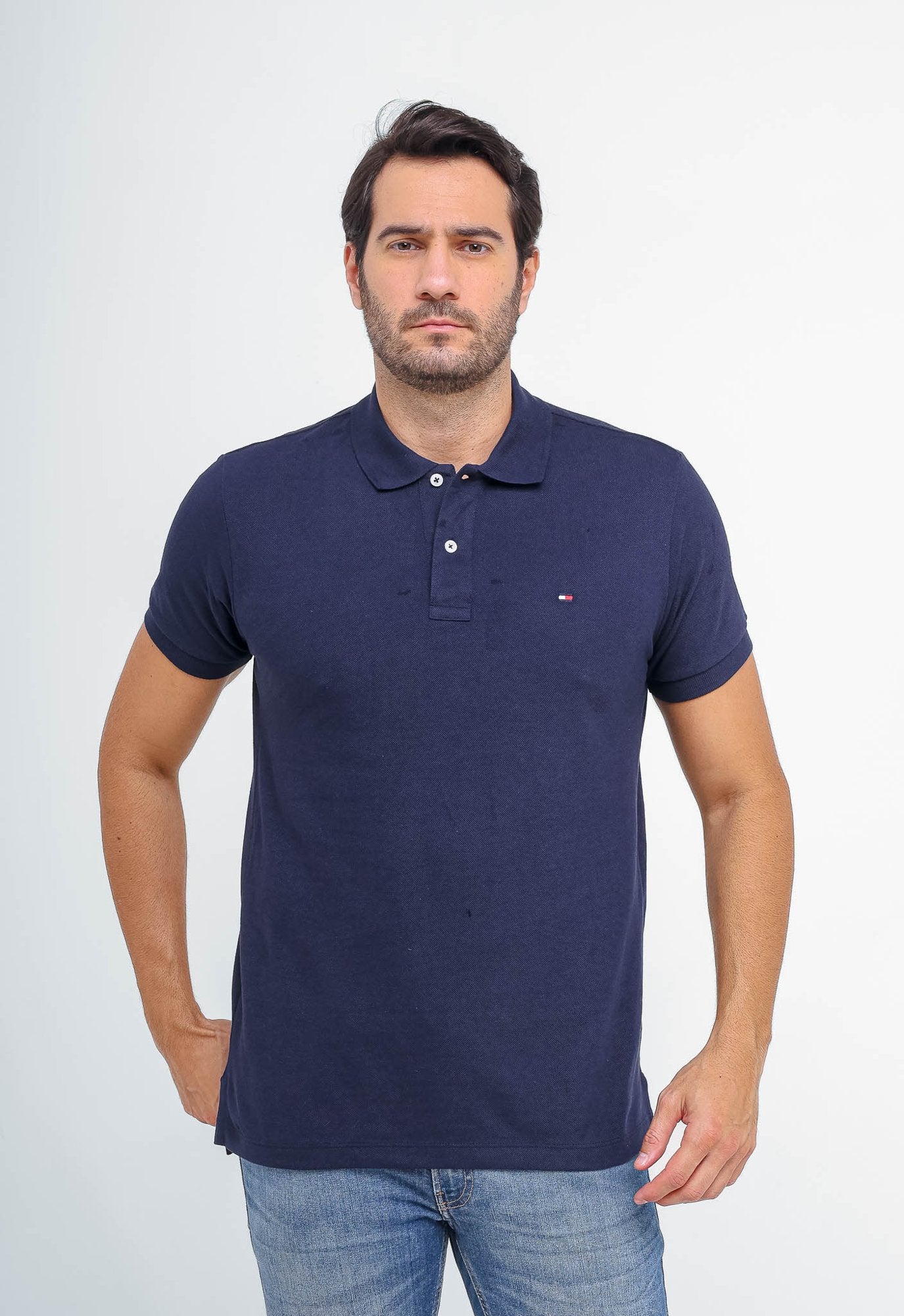 POLO TOMMY HILFIGER CUSTOM FIT - MARINHO