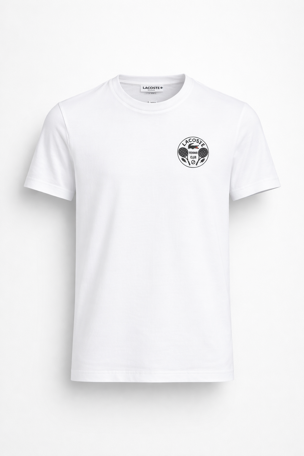 Camiseta Lacoste Tennis Club - Logo Emborrachado - Branco