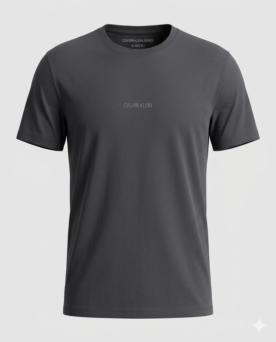 Camiseta Calvin Klein Logo Peito - Cinza